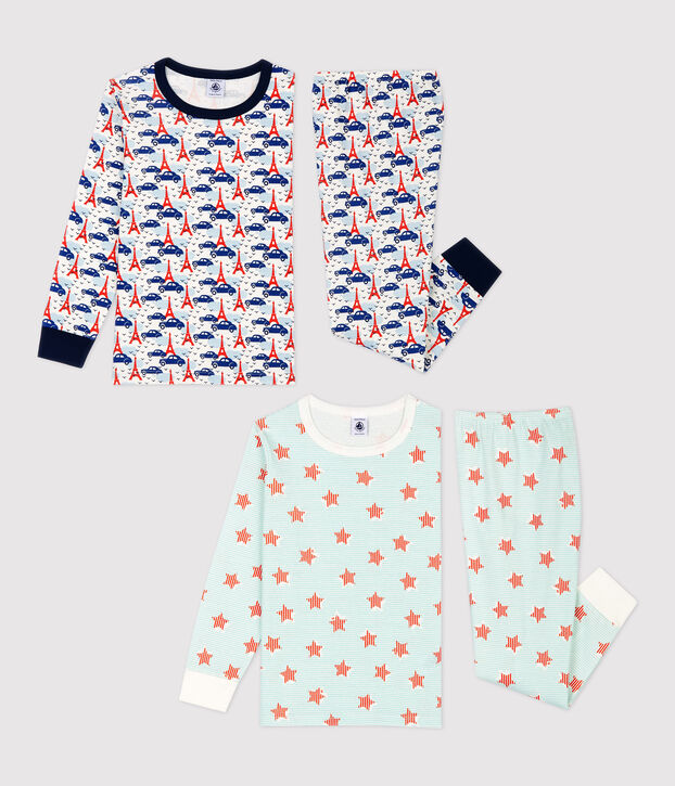 Boys' Star and Paris Print Cotton Pyjamas - 2-Pack multicolor